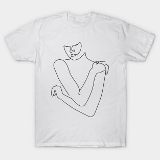 Self Love : Feeling Beautiful | One Line Drawing | One Line Art | Minimal | Minimalist T-Shirt